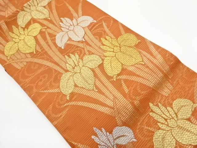 JAPANESE NAGOYA OBI FOR SUMMER / WOVEN IRIS